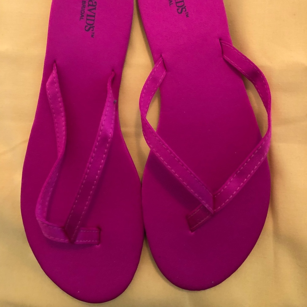Satin flip-flop - Fuchsia